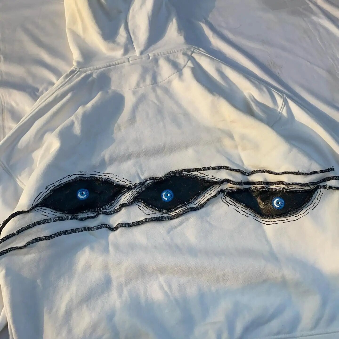 Harajuku Eye Patchwork Hoodie