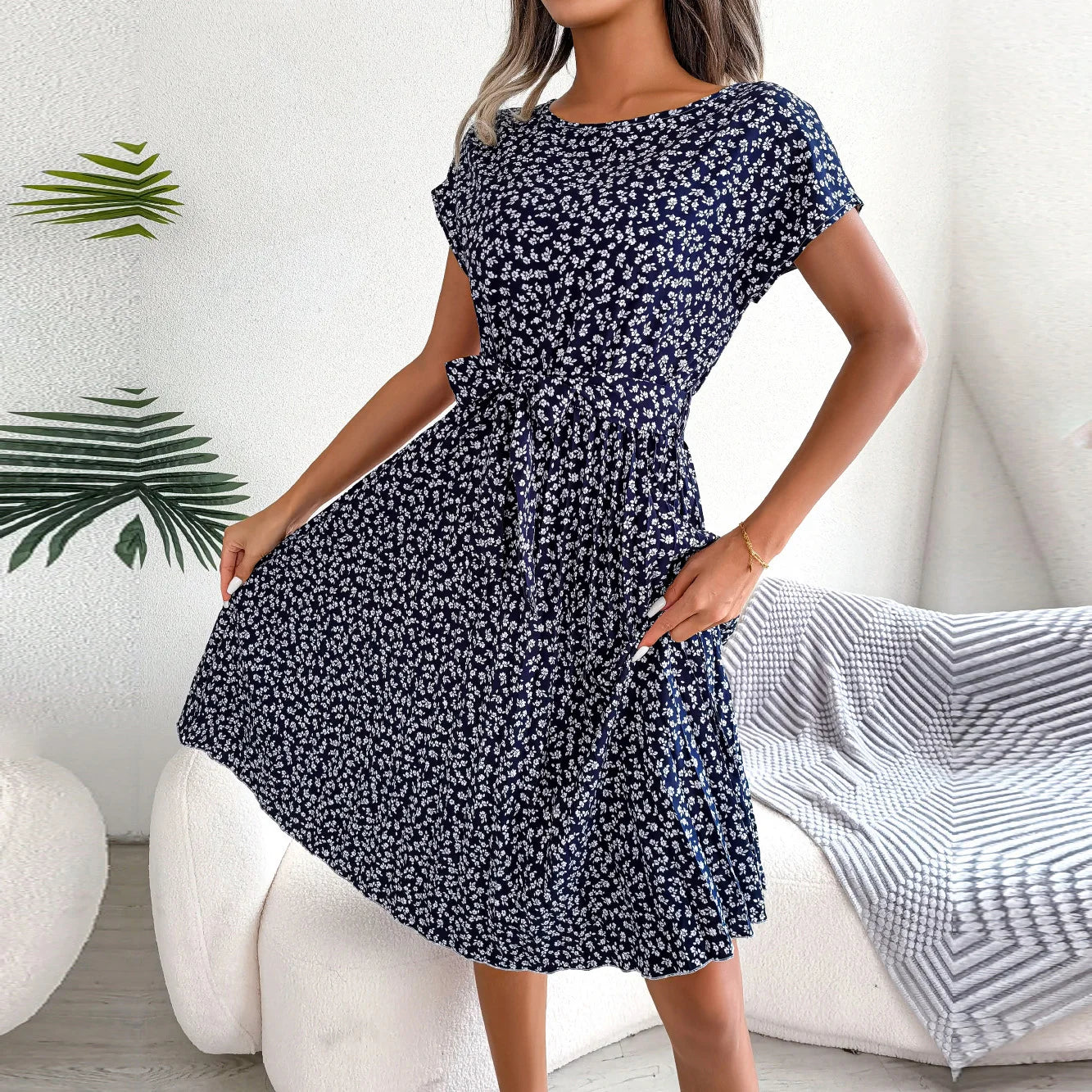 Camellia Pleated Dress