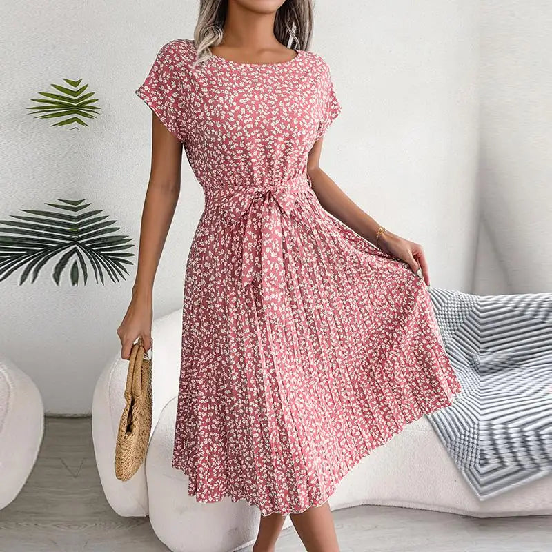 Camellia Pleated Dress
