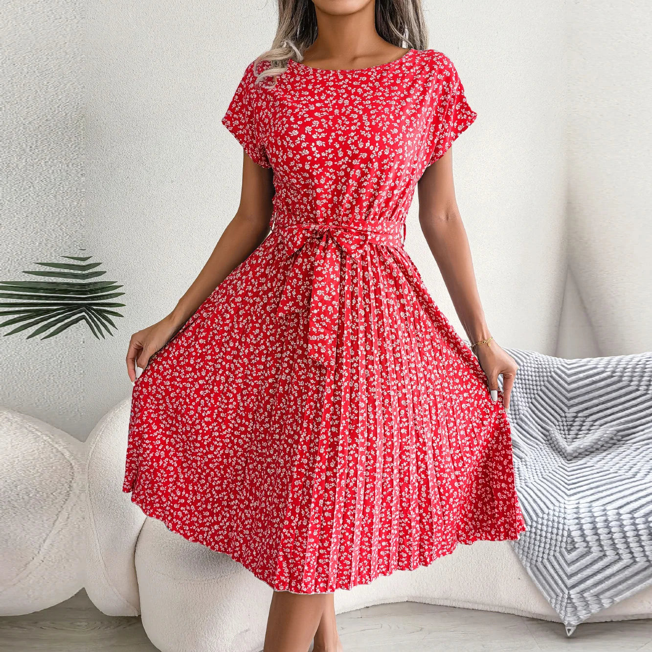 Camellia Pleated Dress