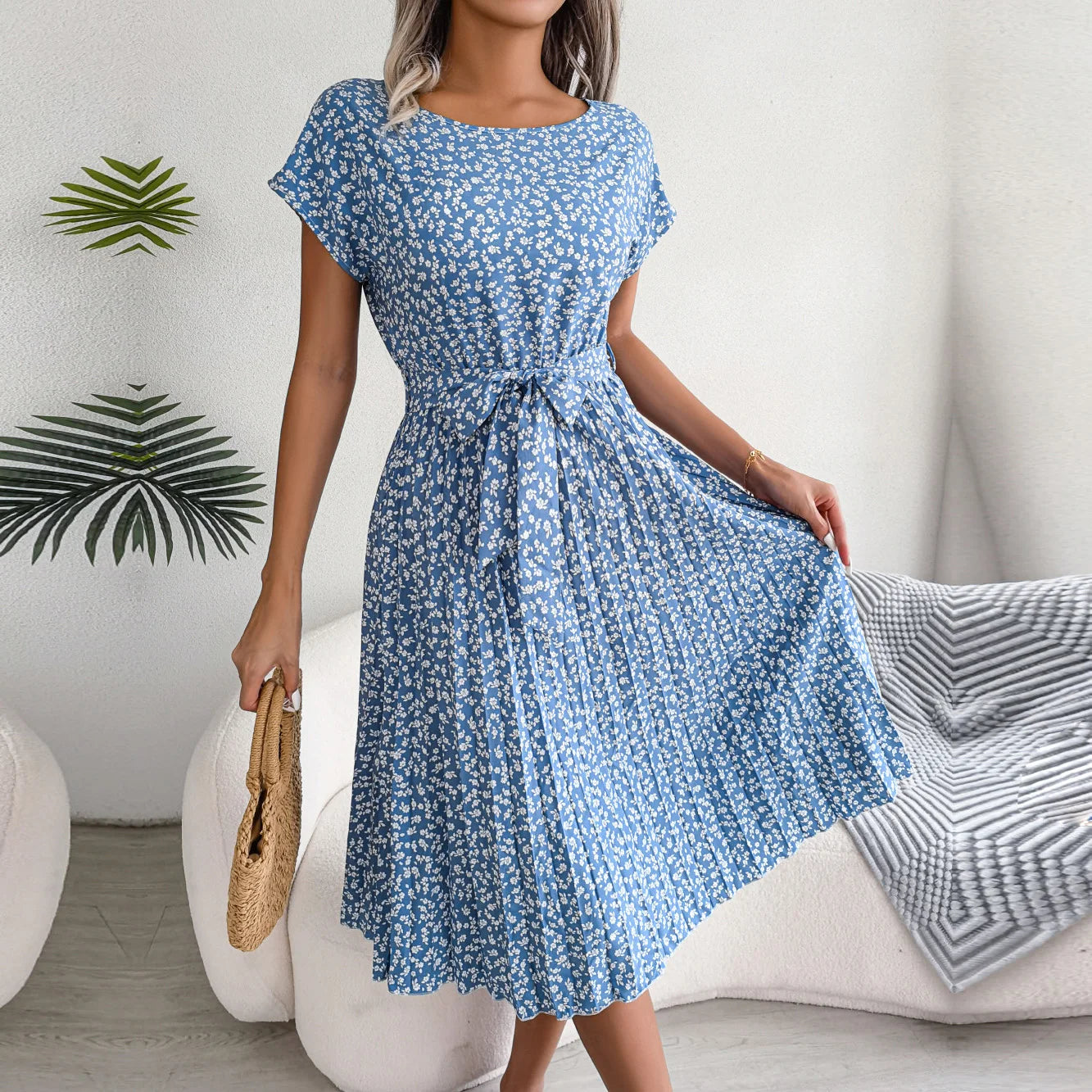 Camellia Pleated Dress