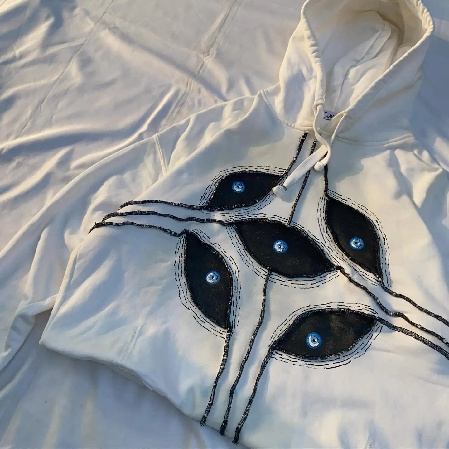 Harajuku Eye Patchwork Hoodie