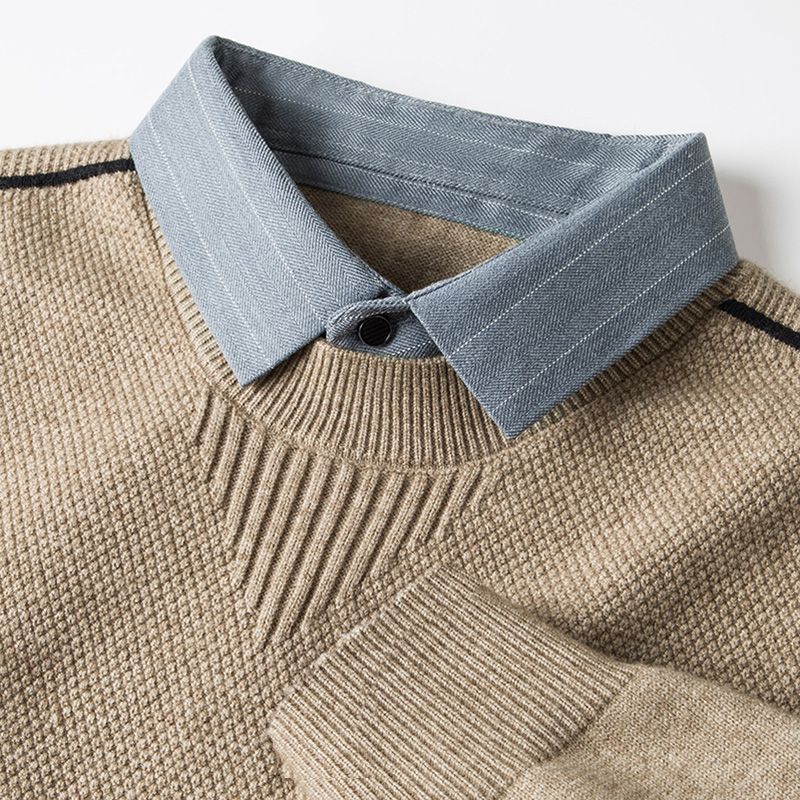 Marven Jacquard Collared Sweater