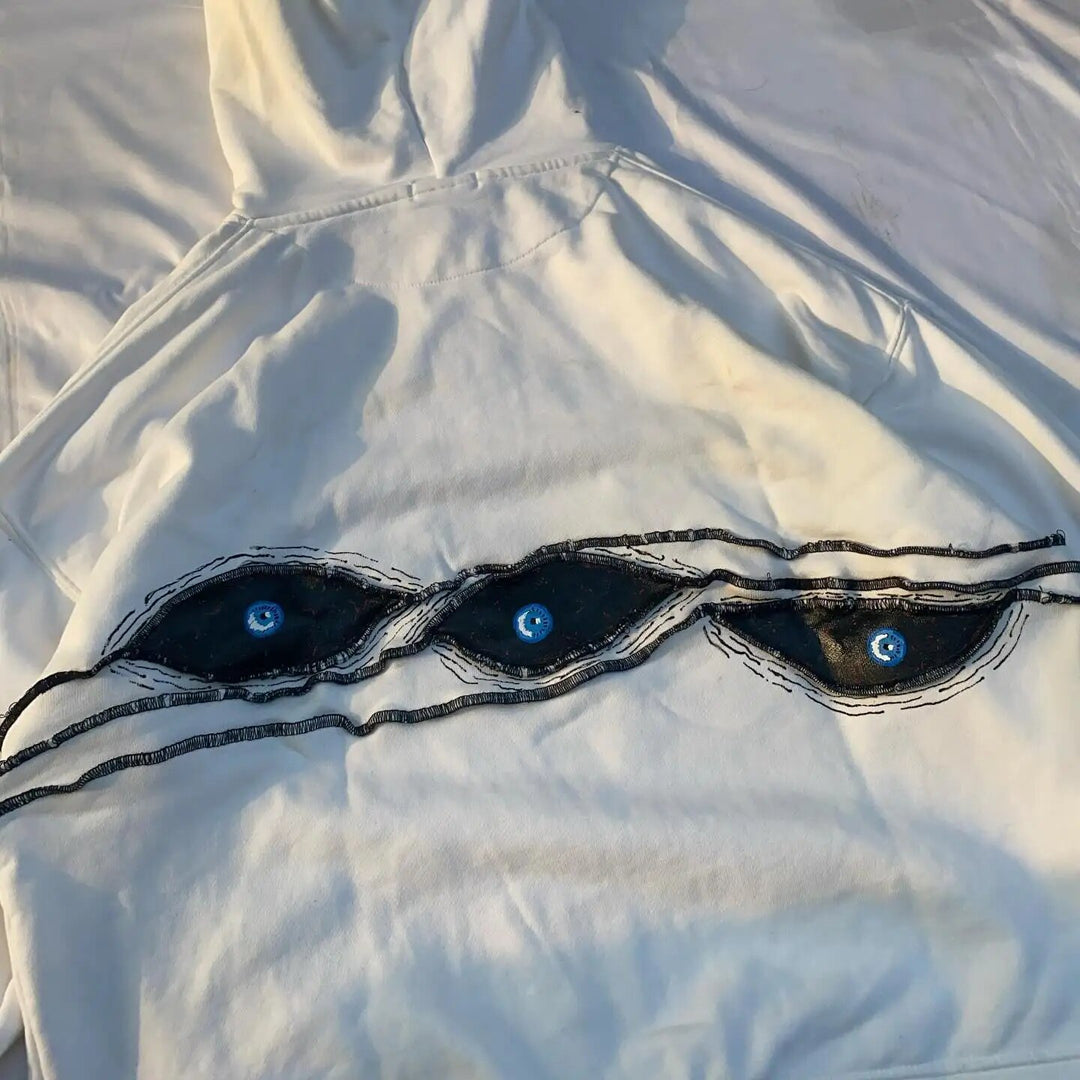 Harajuku Eye Patchwork Hoodie