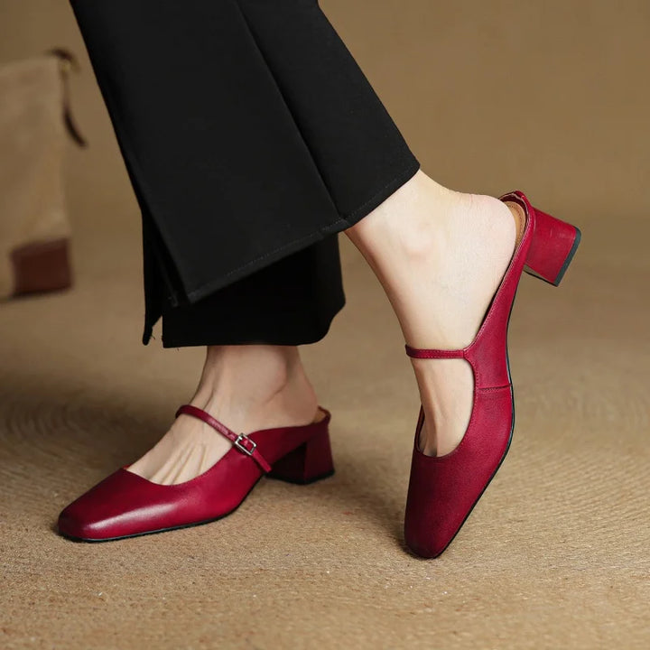 Maribel Leather Heels