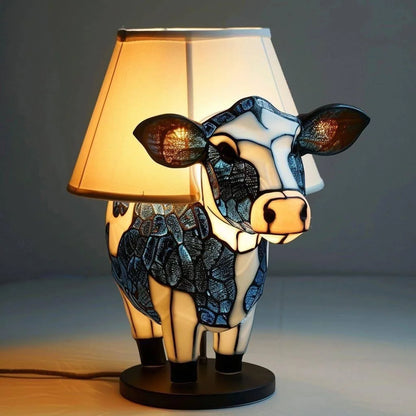 Mosaic Cow Table Lamp