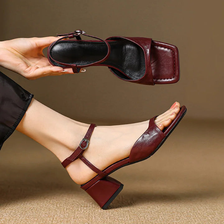 Calvera Leather Heels
