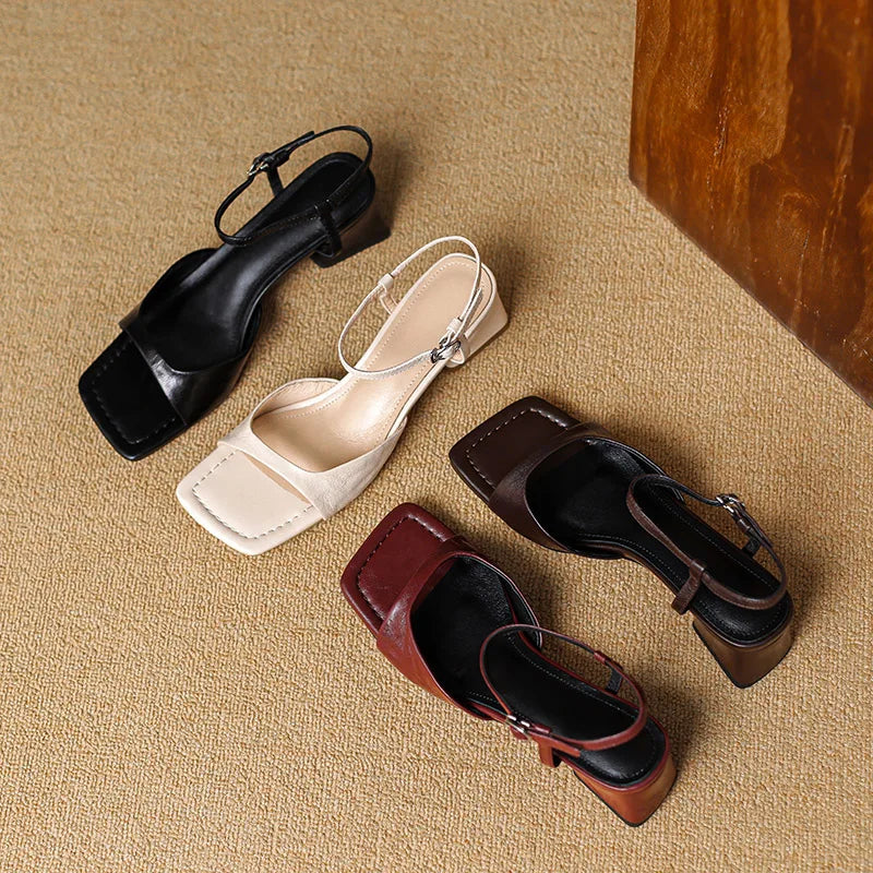 Calvera Leather Heels