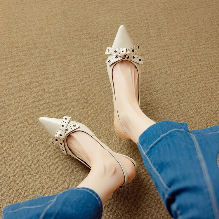 Leona Genuine Leather Heels