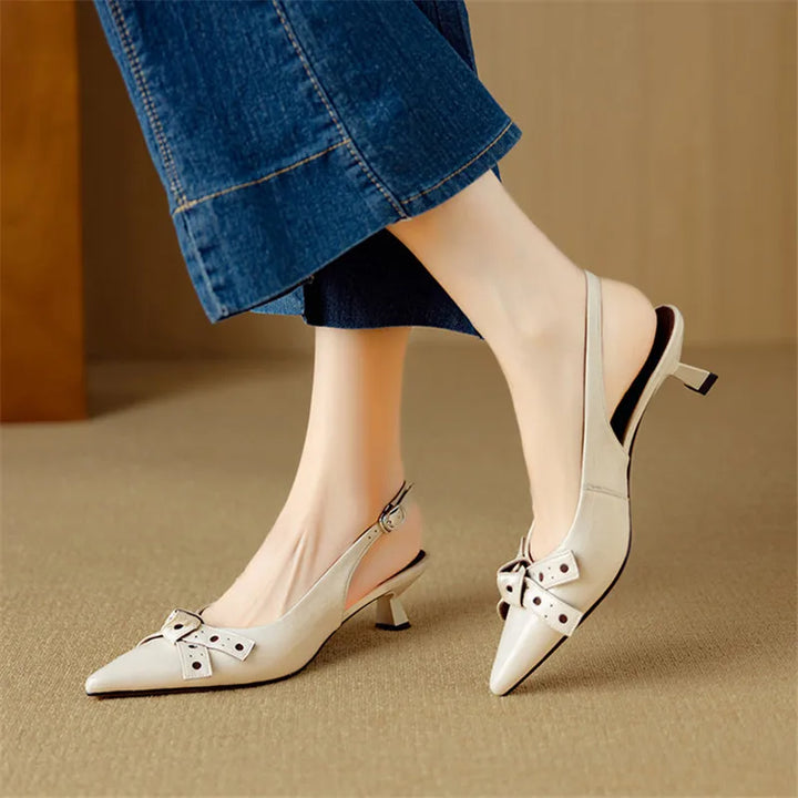 Leona Genuine Leather Heels