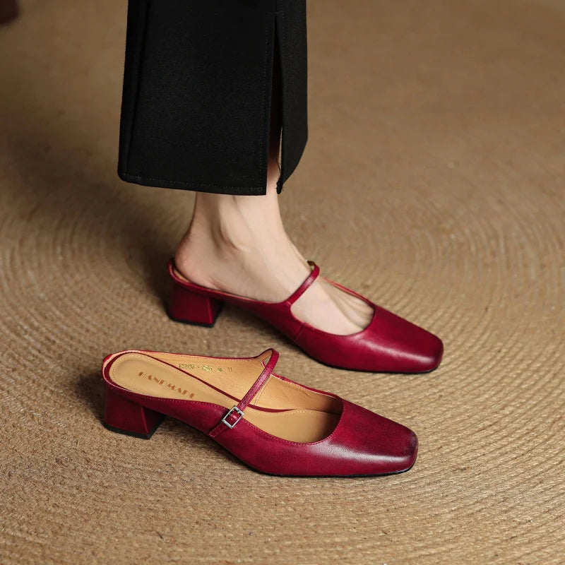 Maribel Leather Heels