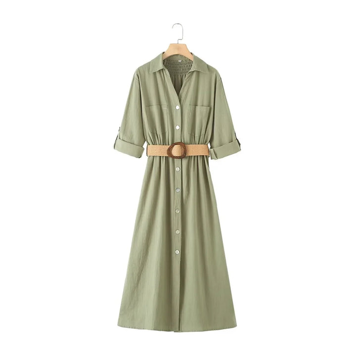 Solana Belted Midi Dress