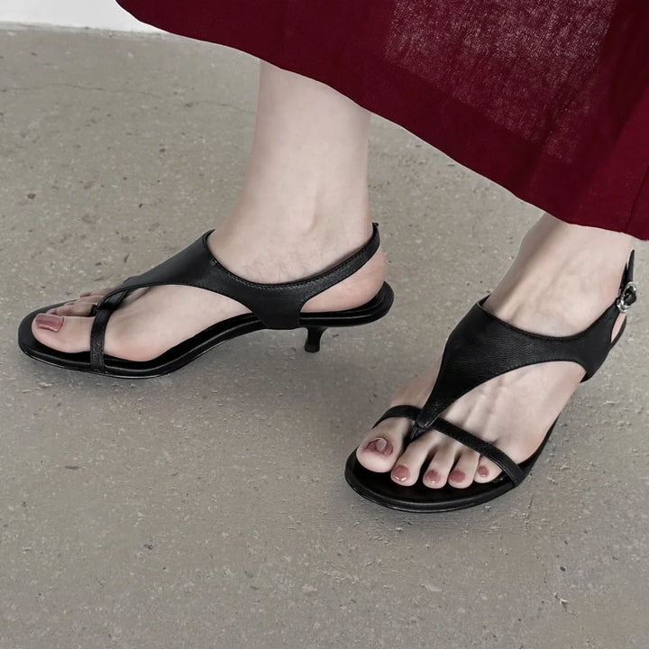 Savannah Leather Slingback Heels