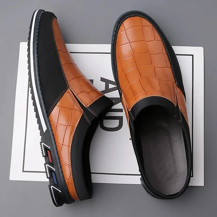 Cavari Leather Mules