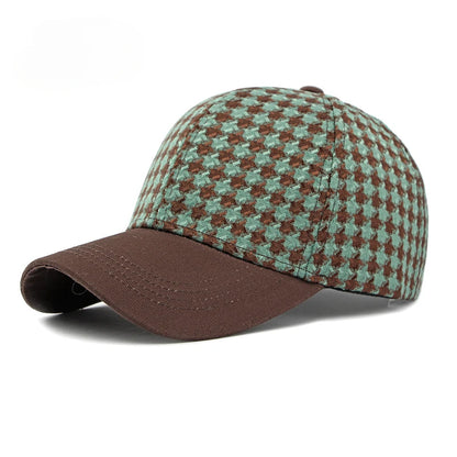 Houndstooth Canvas Cap