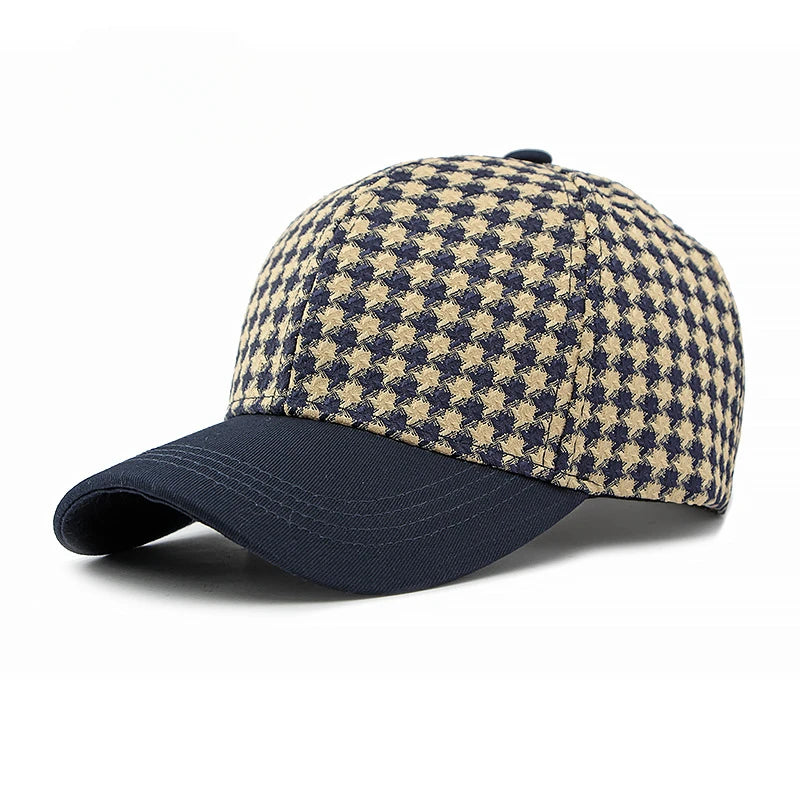 Houndstooth Canvas Cap