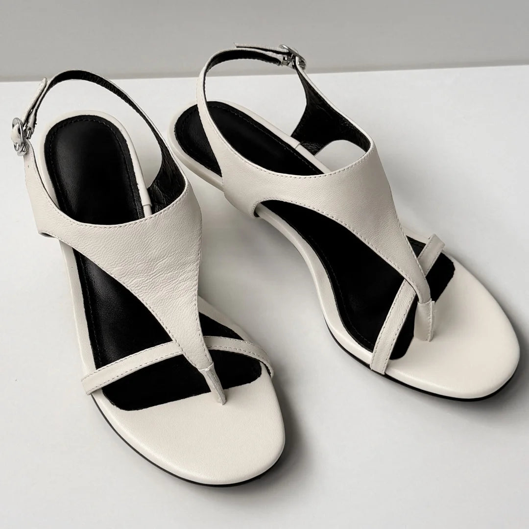 Savannah Leather Slingback Heels